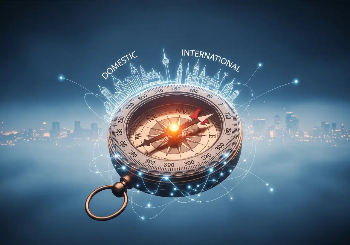 A high-tech digital visualization of a world map with glowing connection lines linking major global hubs. Overlaying the map are translucent icons of shields and gears, symbolizing the secure and mechanical nature of international payment rails and currency exchange.