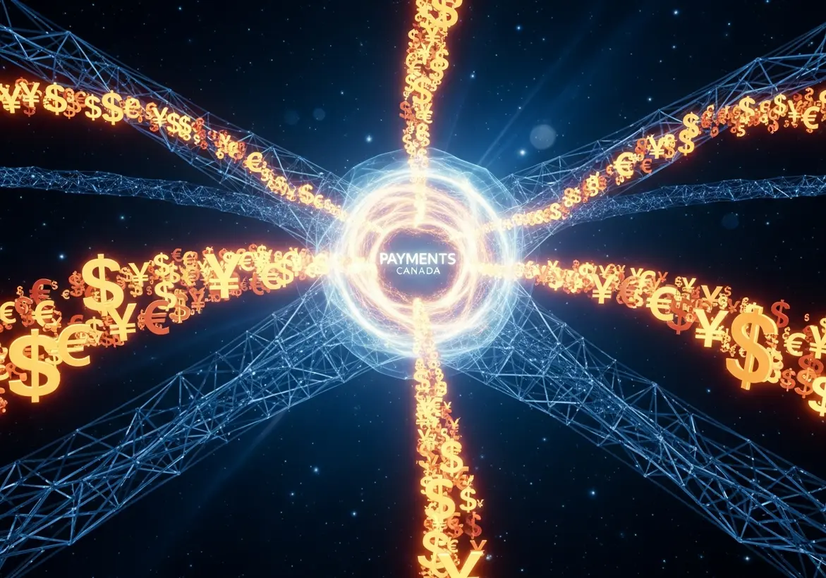 A conceptual 3D illustration of a golden compass resting on a digital blueprint of a city skyline. Glowing currency symbols ($, €, £) and the words 'Domestic,' 'International,' 'Legacy,' and 'Modern' float around the compass, representing the navigation of complex global financial systems.